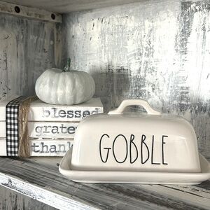 Rae Dunn GOBBLE butter dish